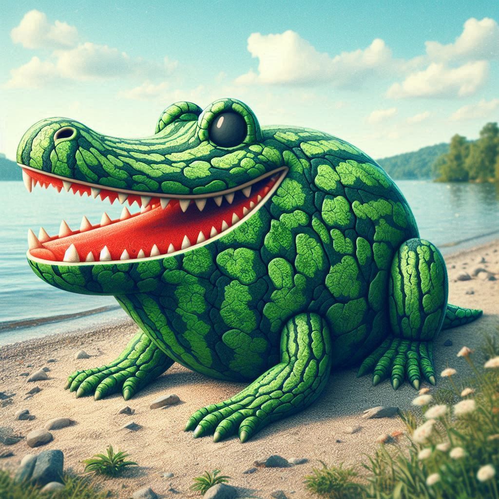 Watermelon crocodile 🍉🐊
