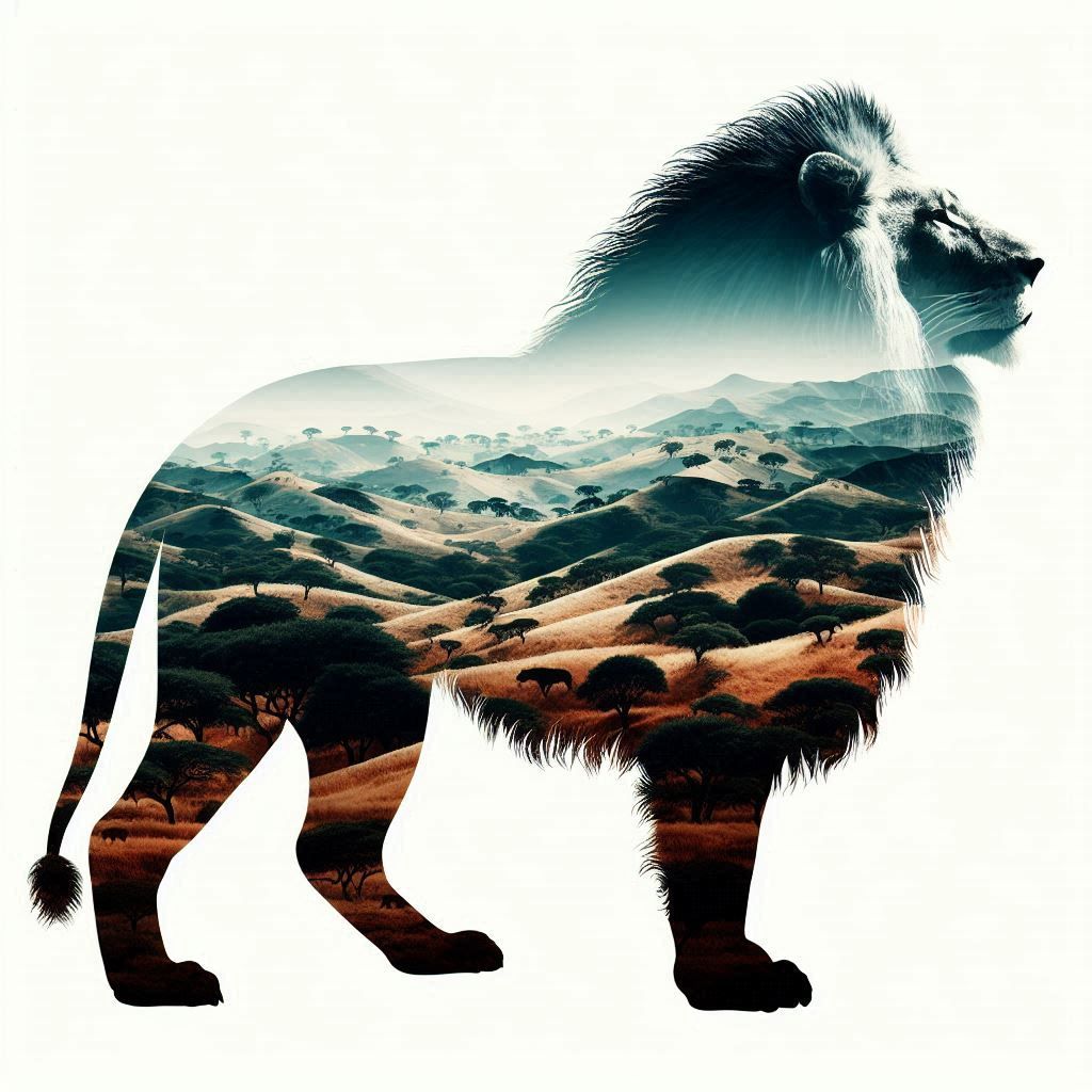 double exposure beautiful fantasy portrait landscape..