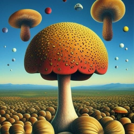 ArtStation - Weirdcore mushroom painting