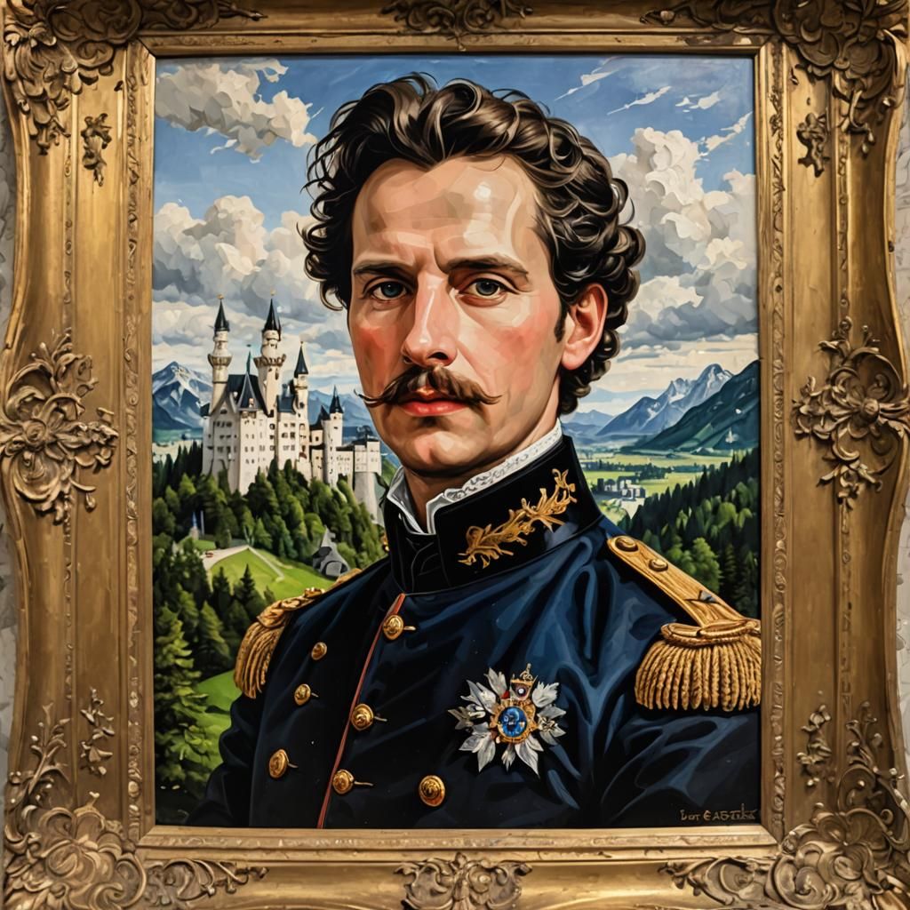 Self-portrait of King Ludwig II. - AI Generated Artwork - NightCafe Creator