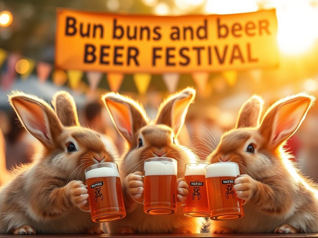 Rabbits at a festival  by @RandomUser1234