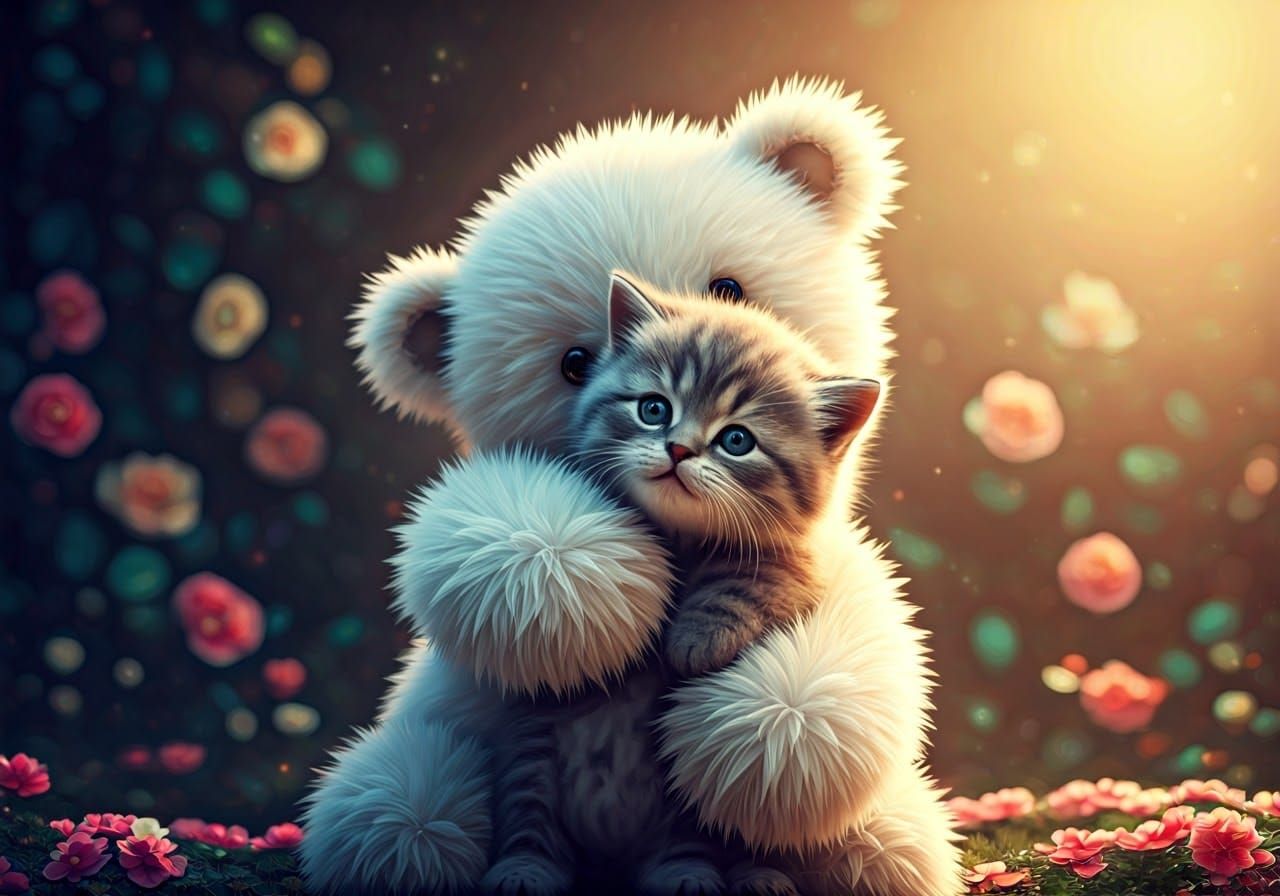 Teddy bear hugs  by @Jane Jay