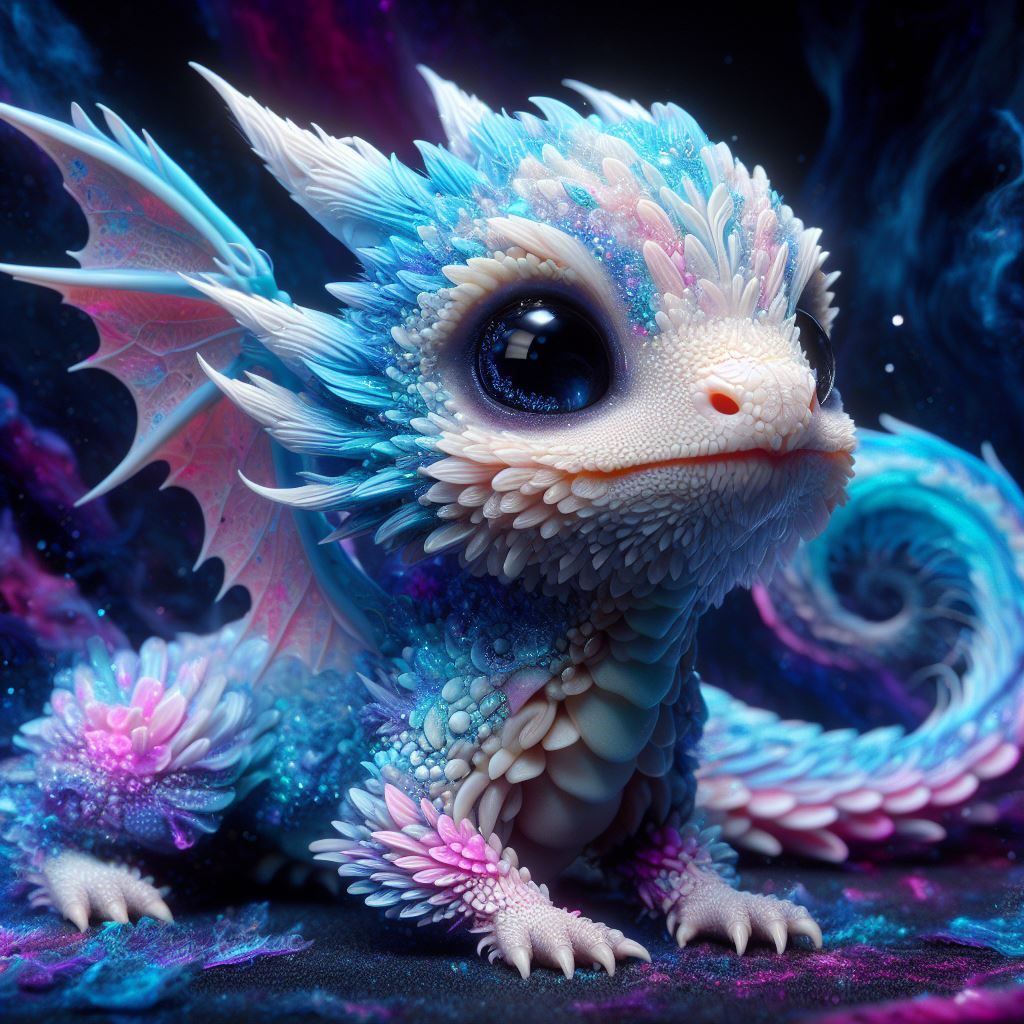 It's been a long time since I created a cute dragon. 🥰💙