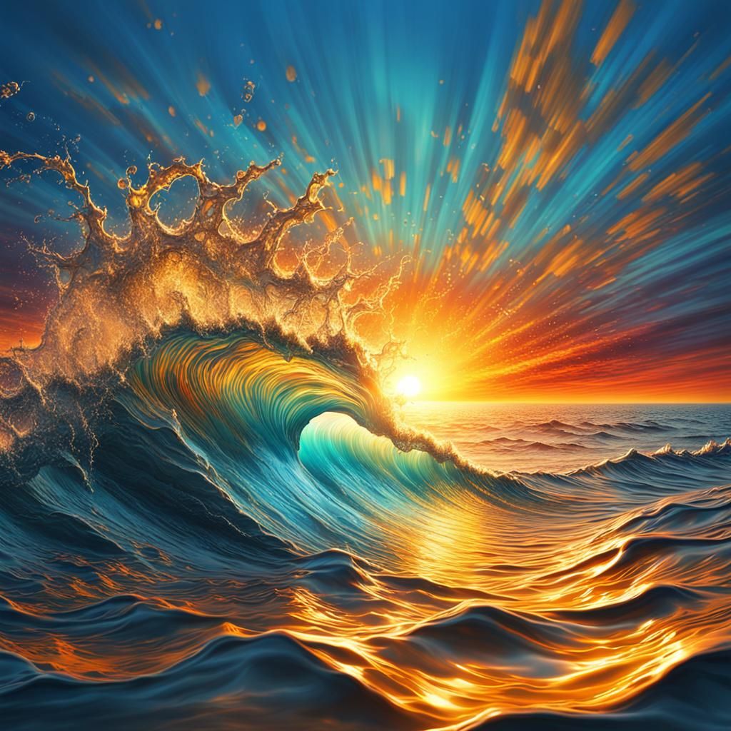 Sunrise on the Sea  by @Elven Maiden