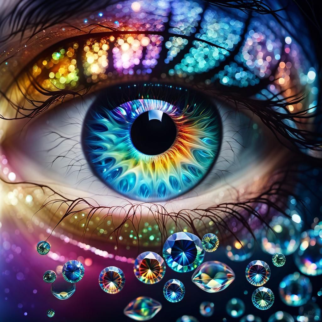 Holographic Eye Effect - AI Generated Artwork - NightCafe Creator