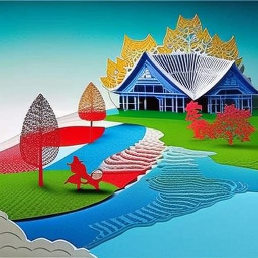 Kami Paper Japanese Home AI Generated Artwork NightCafe Creator