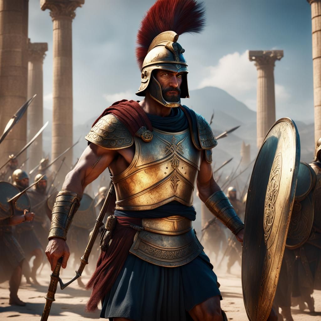 Ancient Greek Warrior - AI Generated Artwork - NightCafe Creator