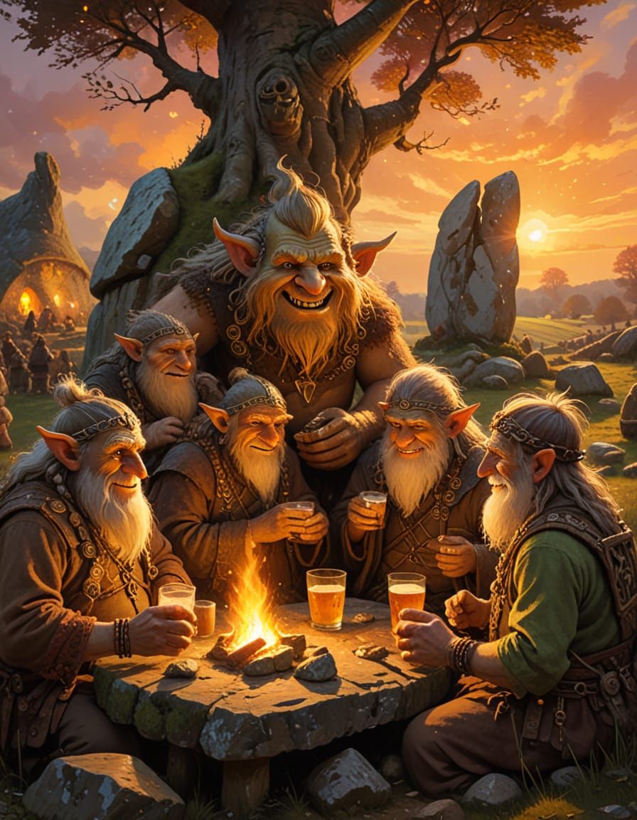 Fête de la bière chez les trolls breton, chouchen bière à volonté, dans un décor de Lande bretonne, menhirs, ...  by @Biboo