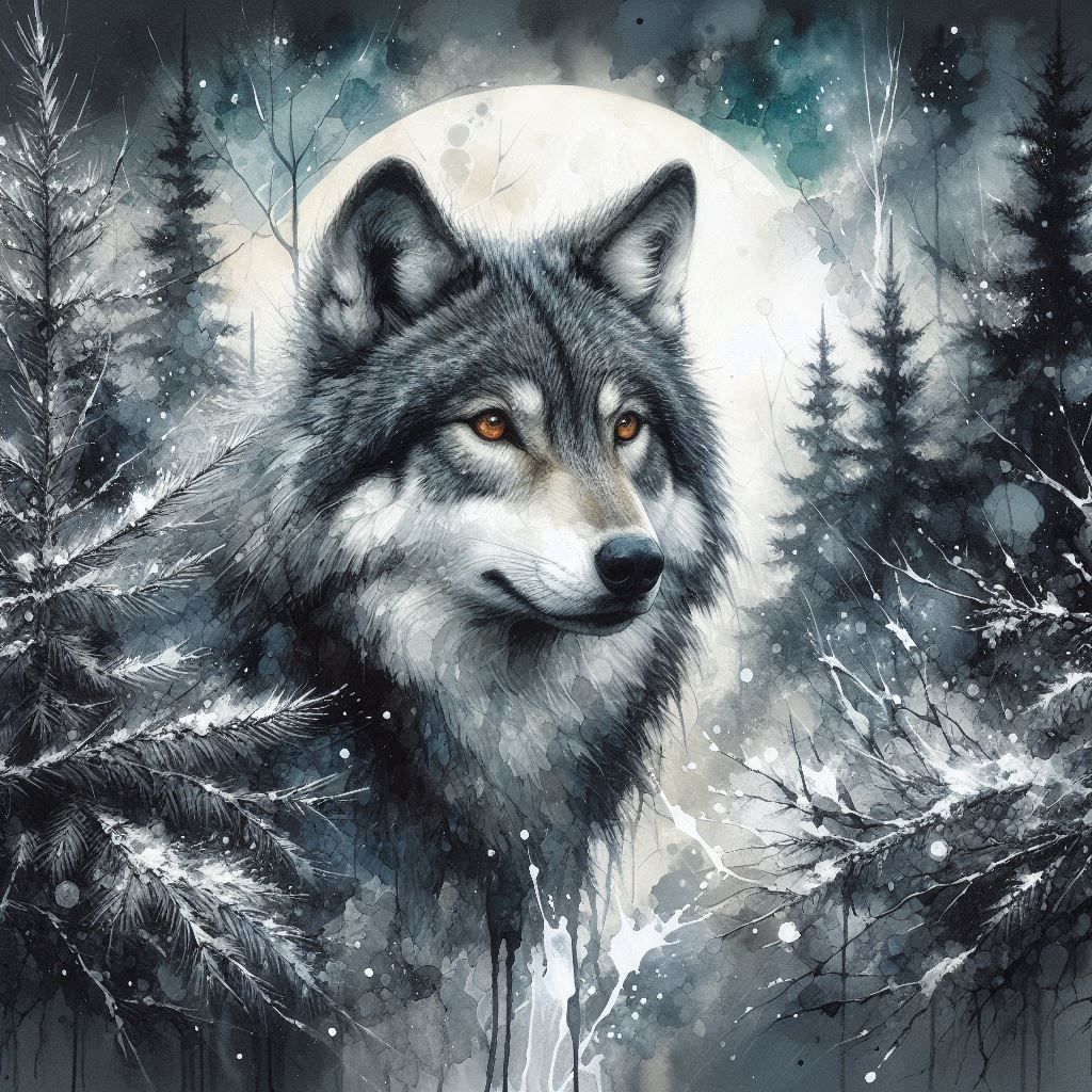 Wolf Portrait  by @Nicaile