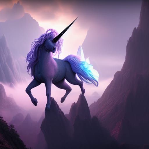majestical unicorn magical cloud - AI Generated Artwork - NightCafe Creator