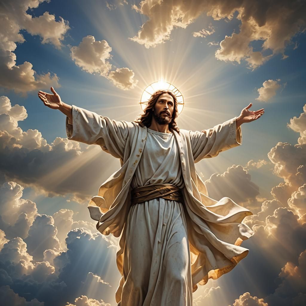 Jesus Christ Stands Victorious Over The Evil World he Defeat...