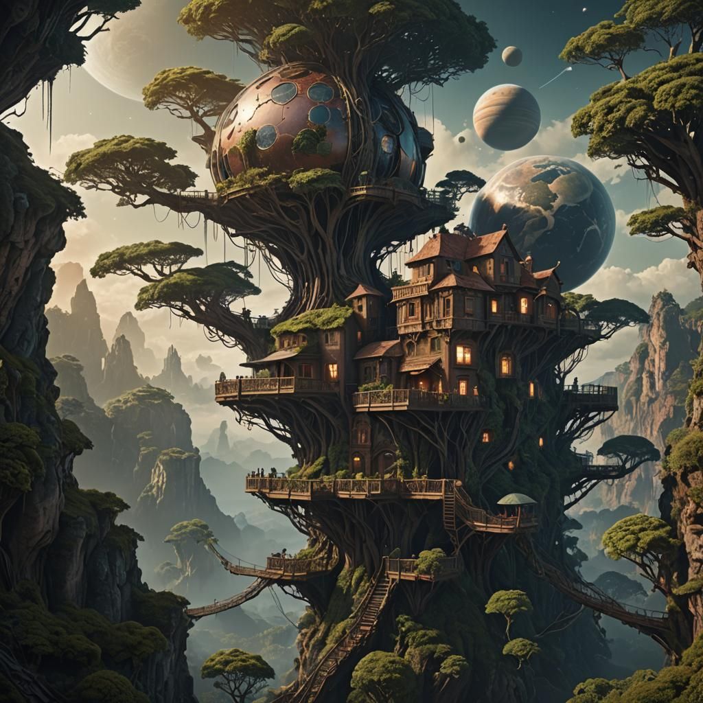 A planetary treehouse