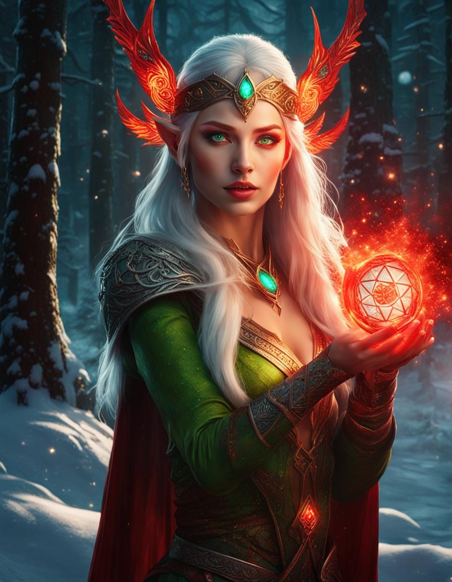 Winter Elf (G) - AI Generated Artwork - NightCafe Creator