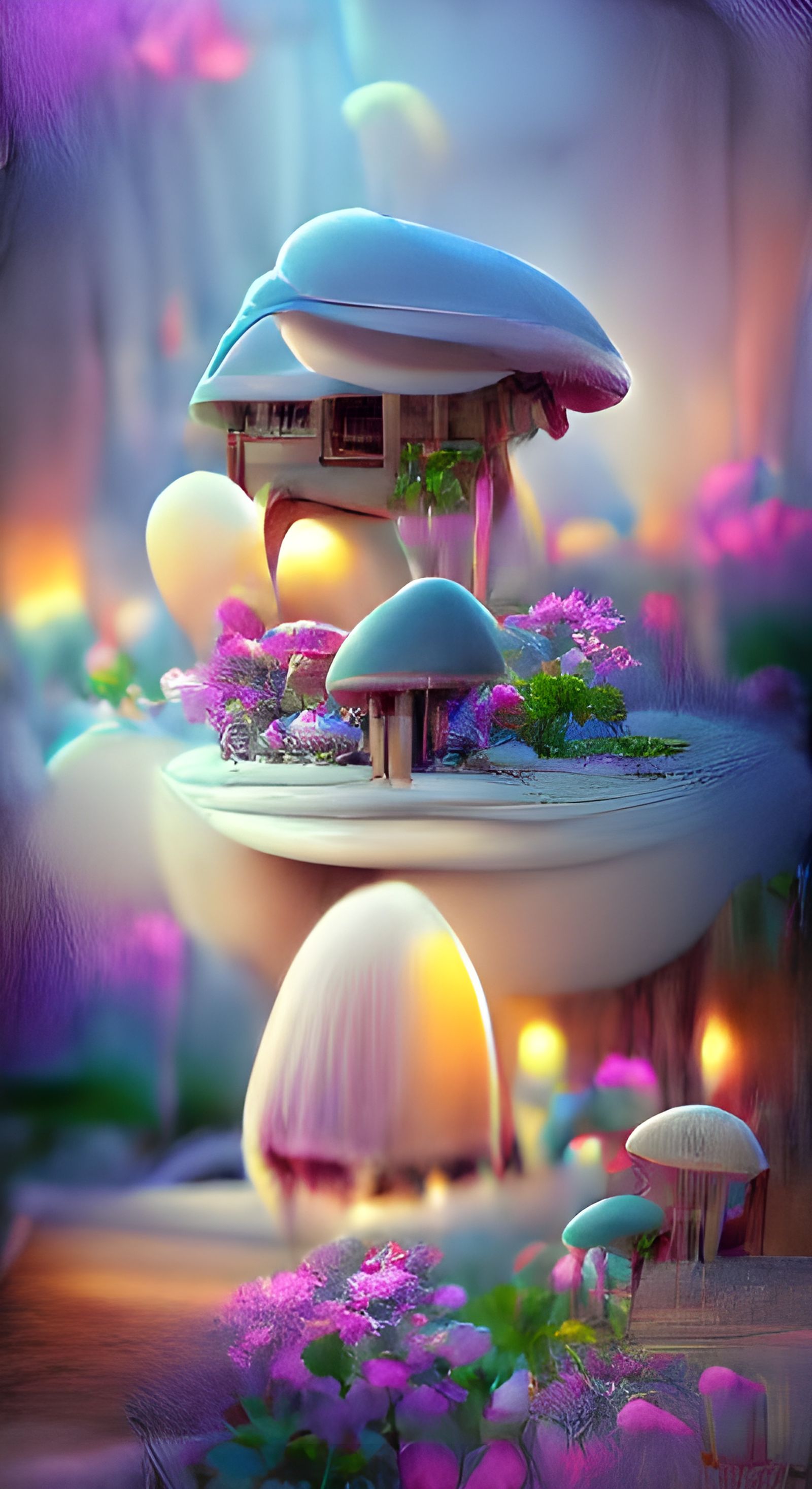 Magical mushroom house - AI Generated Artwork - NightCafe Creator