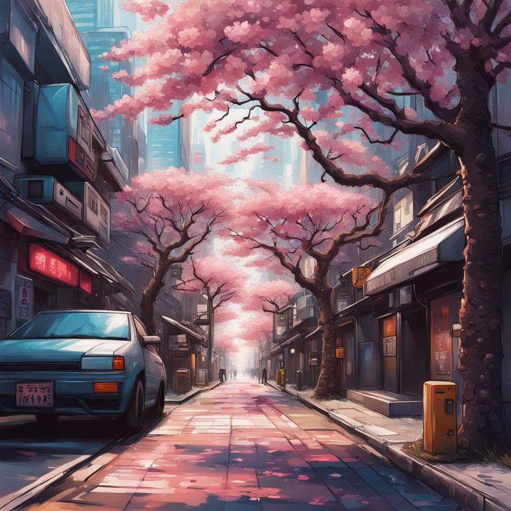 Japanese street scene  by @19ck3d79