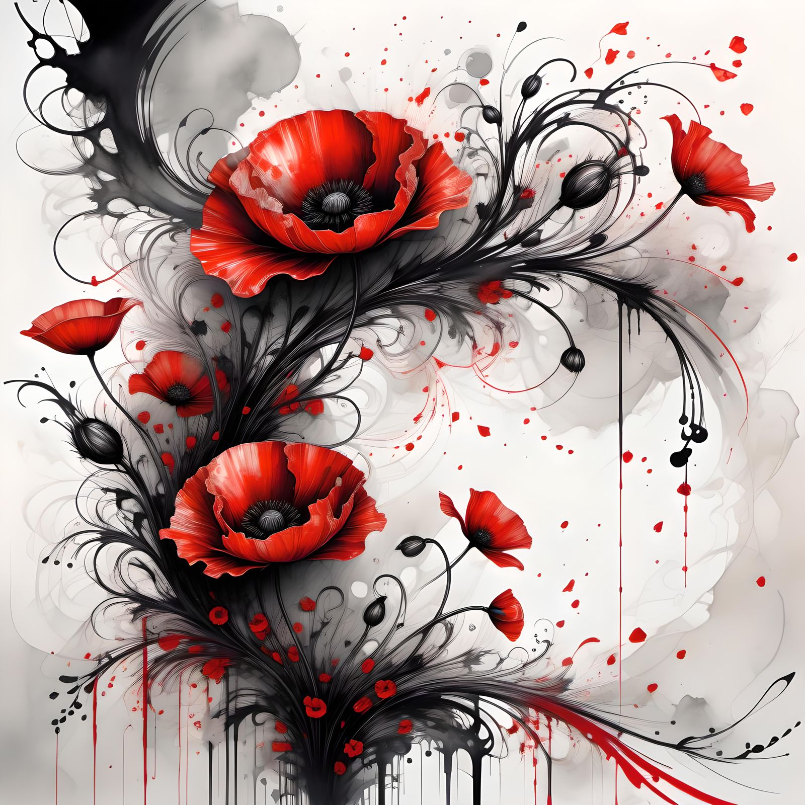 Swaying Poppies  by @Oblique Lens