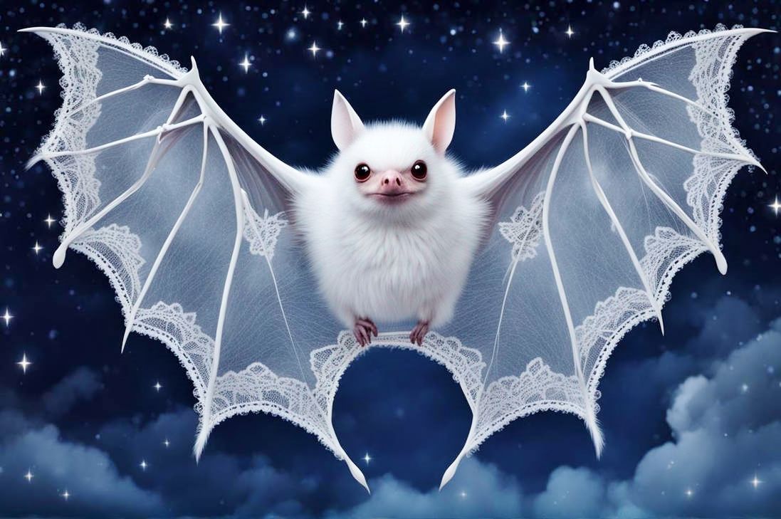 White lace bat