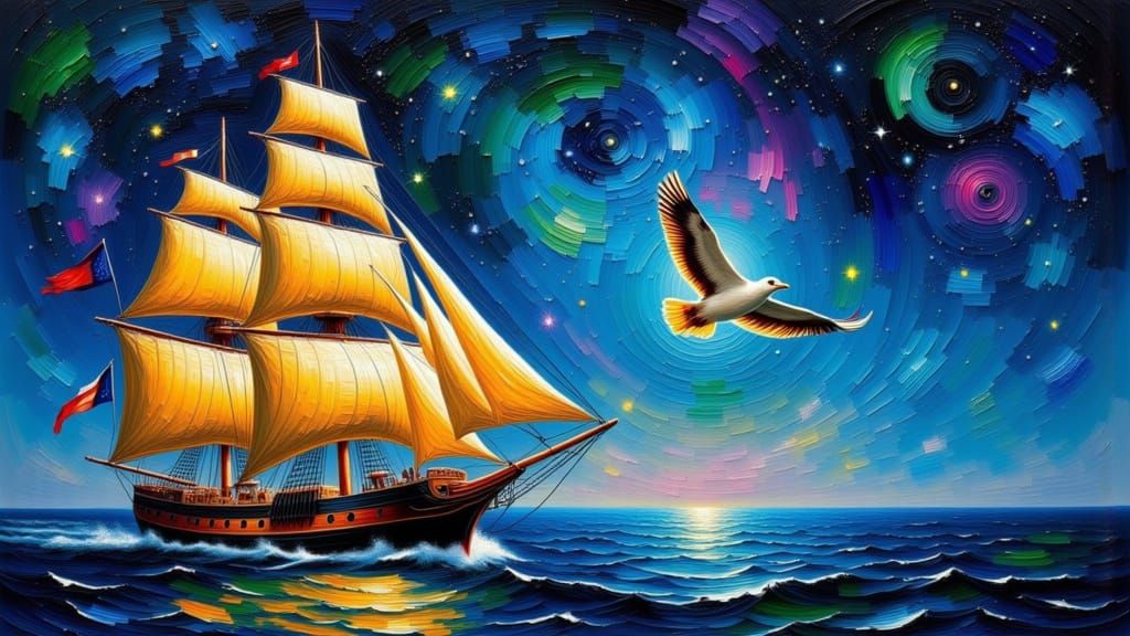 Seagull Leading Ship to Land