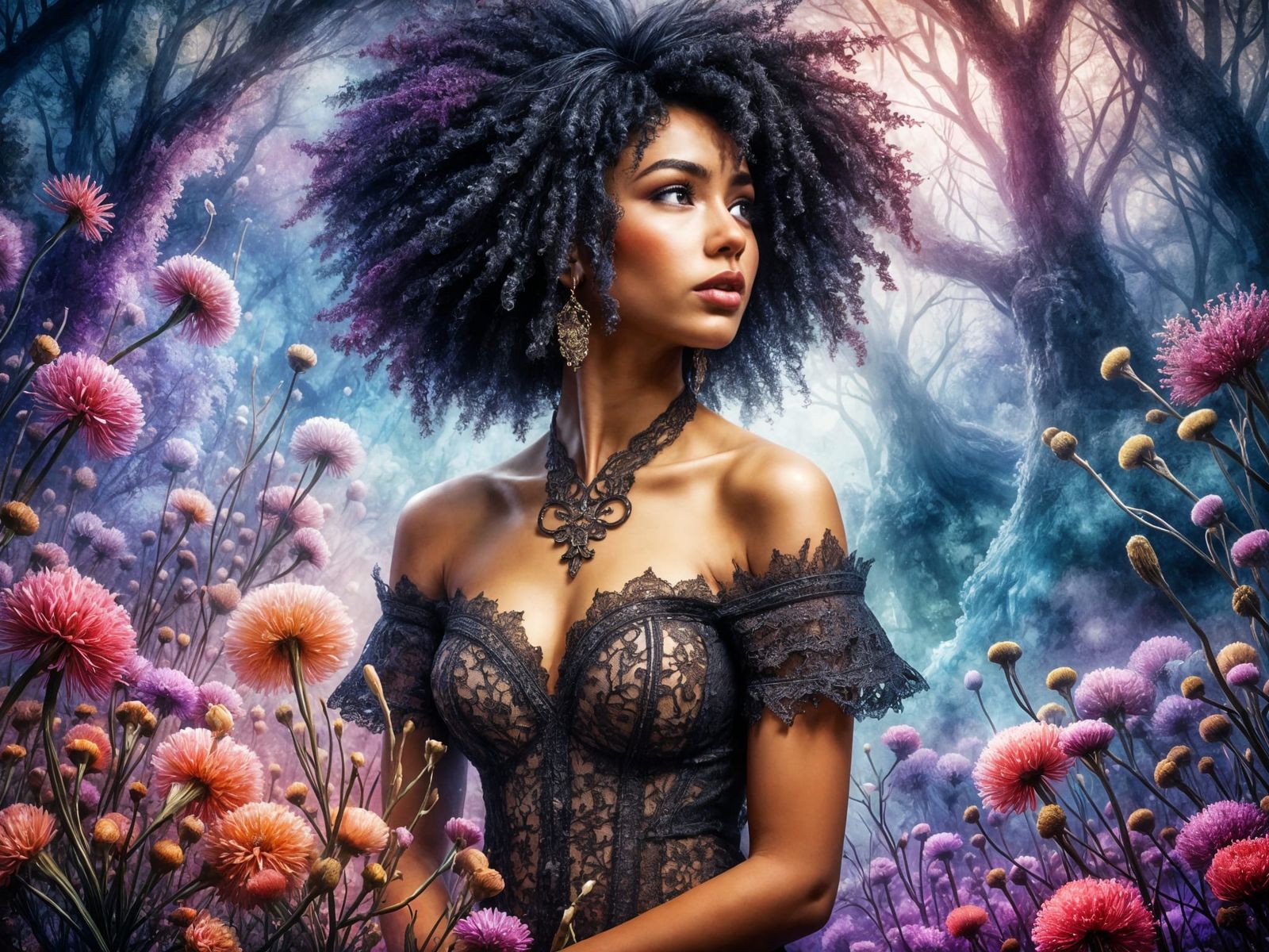 Among Pink Marigolds  by @Wacky Fun