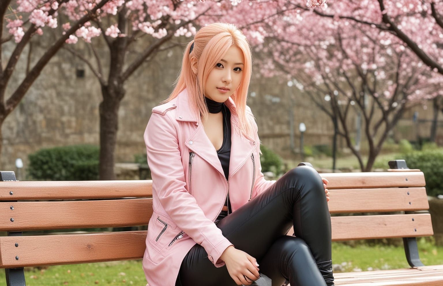 Beautiful girl in park