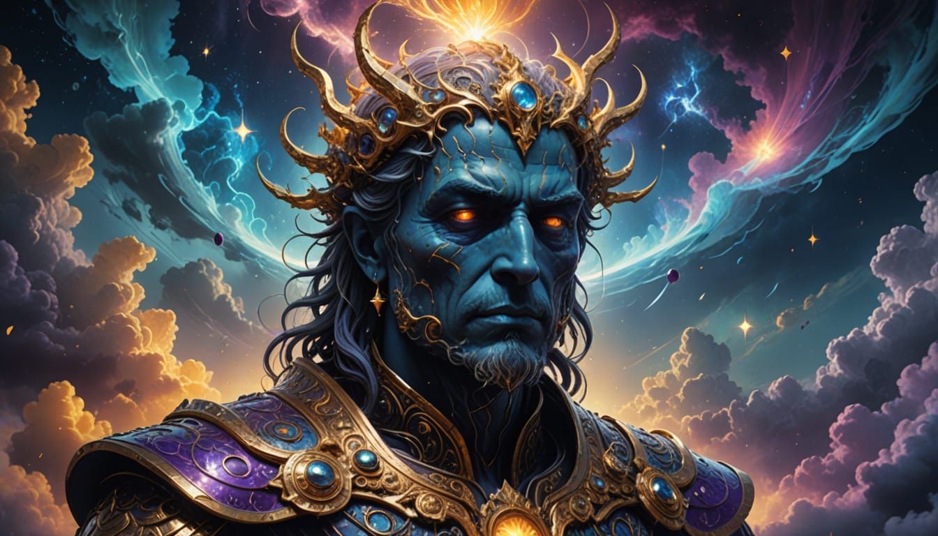 Divine Being Radiates Ethereal Light in Celestial Portrait