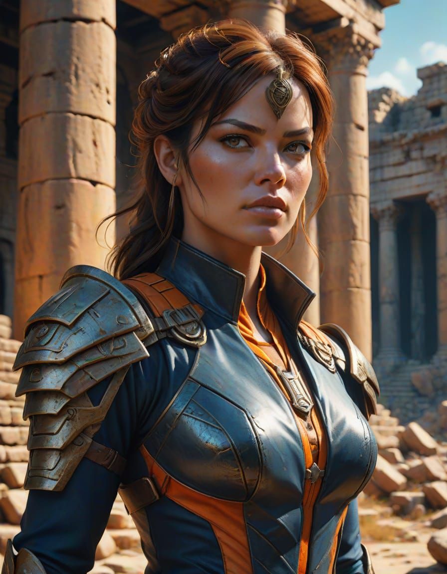 Epic Fantasy Portrait in Rob Liefeld Style