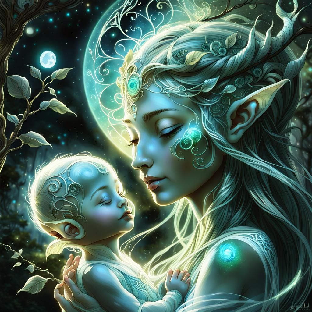Luminous Mother And Baby!!!!  by @UmeHermana 