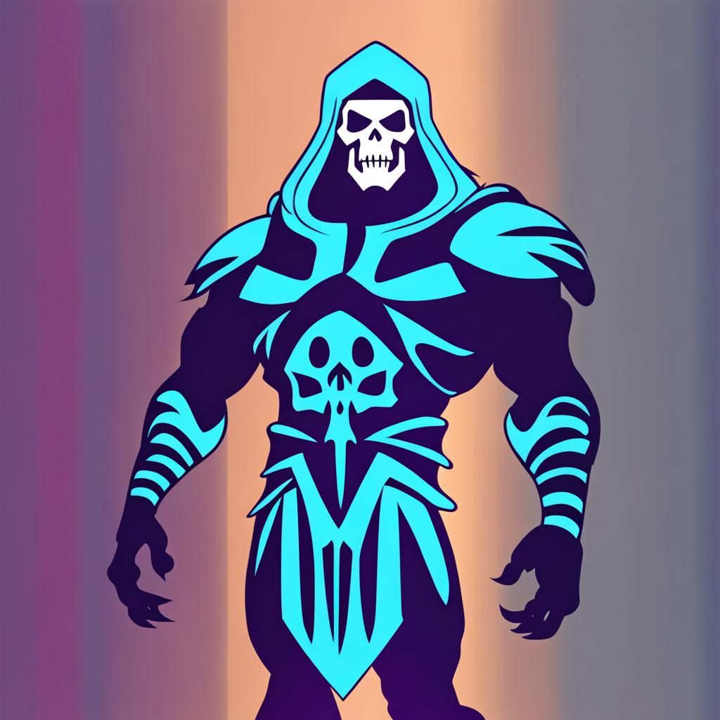 Skeletor silhouette attempt - AI Generated Artwork - NightCafe Creator