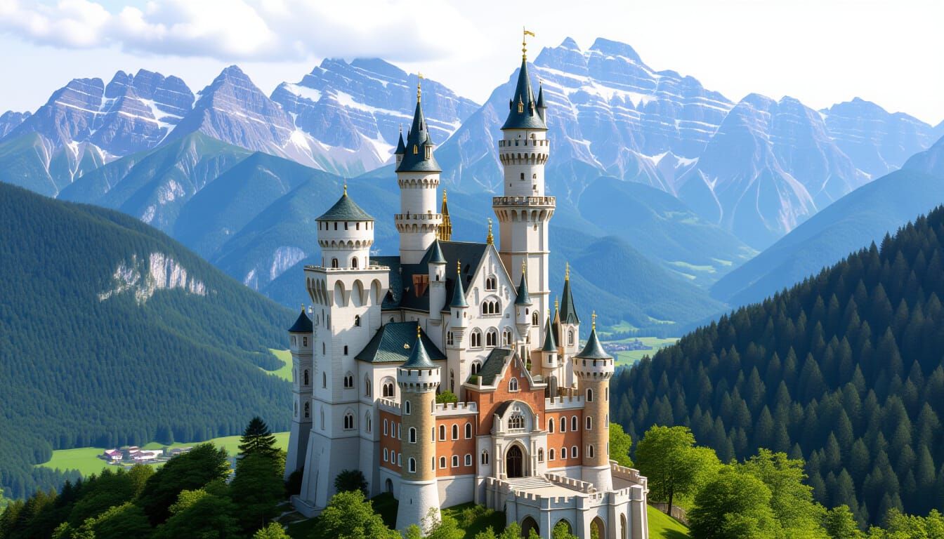 castle in the mountains