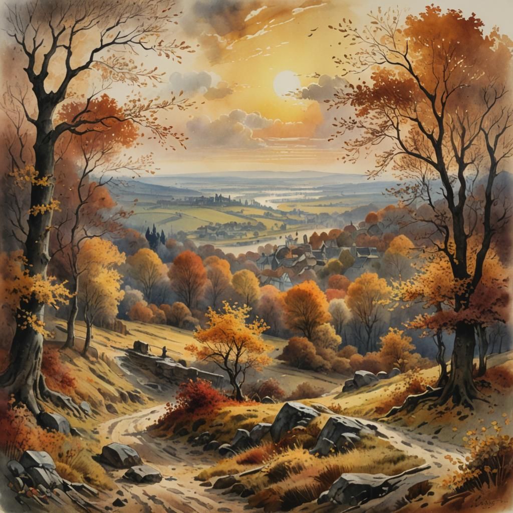 paysage d'automne  by @Monette77