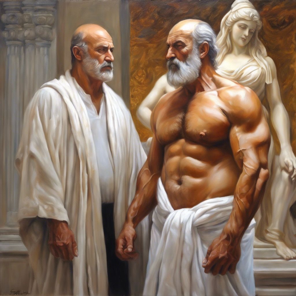 The blind General asks for permission to marry Heliodora