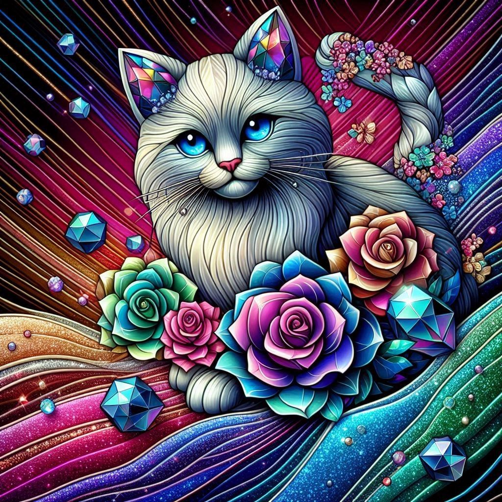 colorful cat