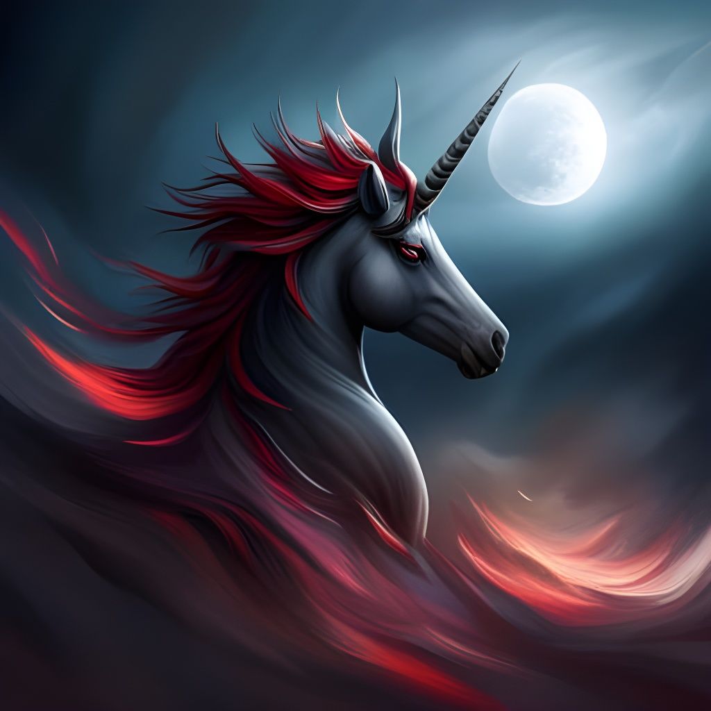 evil unicorn  by @-Buttercupgiant-