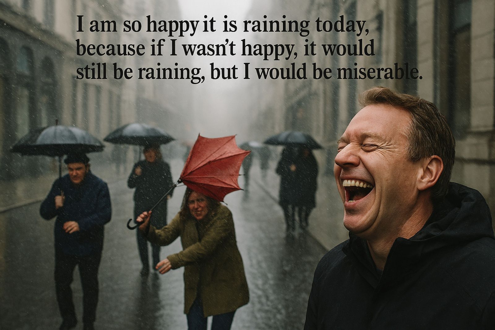 HAPPY ABOUT THE RAIN