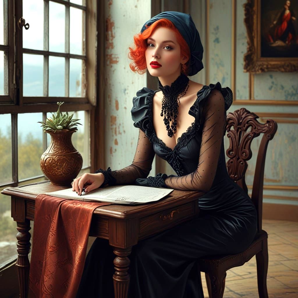 Radiant Charismatic Woman in Elegant Attire