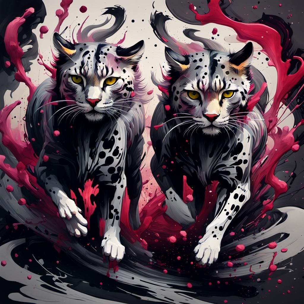 מופשט עם אפקט דיו נוטף
