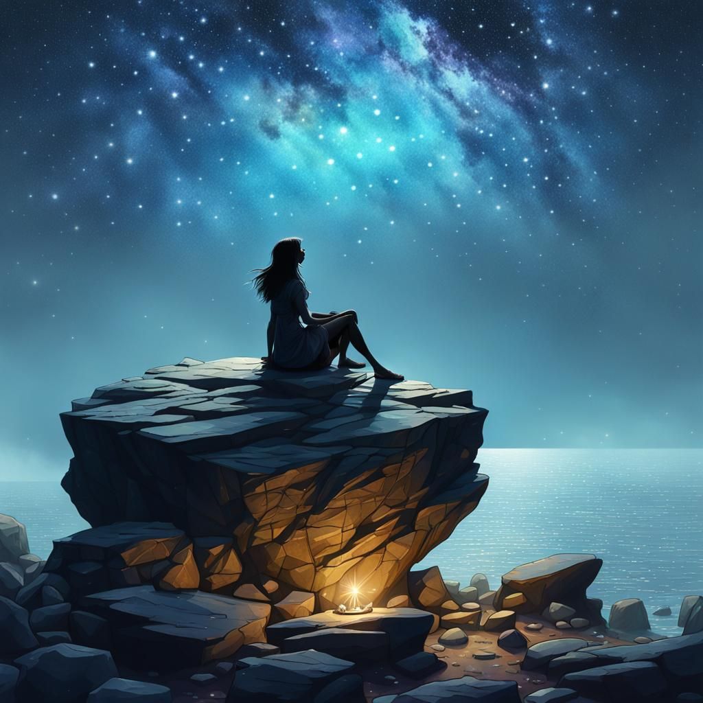 Gazing at the stars   by @MiracleCinnamon