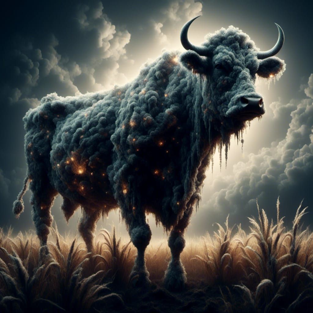 cow coming from hell - AI Generated Artwork - NightCafe Creator