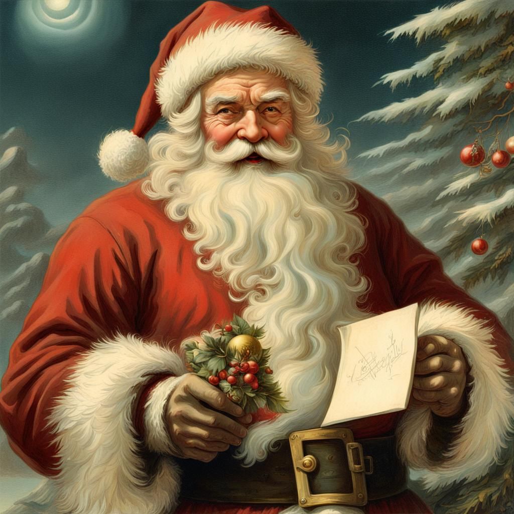 Vintage Santa. - AI Generated Artwork - NightCafe Creator