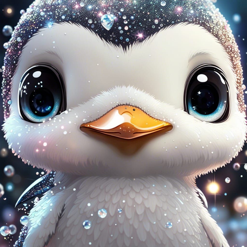 Glitter Penguin AI Generated Artwork NightCafe Creator