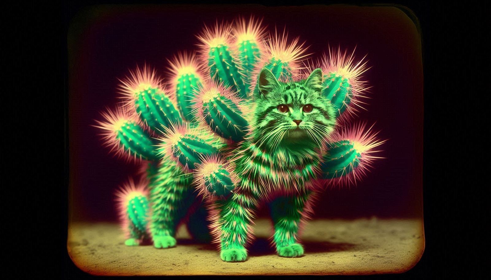 lumberjack's yarn, fearsome critter: cactus cat.