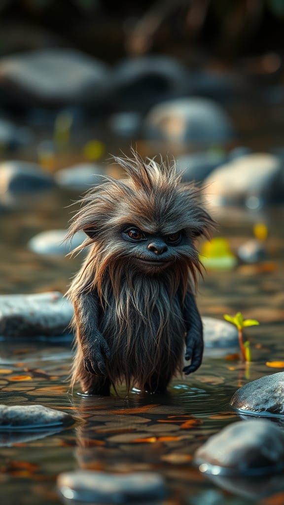 Tokoloshe, mischievous African gnome-like water spirit.  by @AncientAardvark 