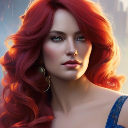 Red-haired Woman Portrait #11