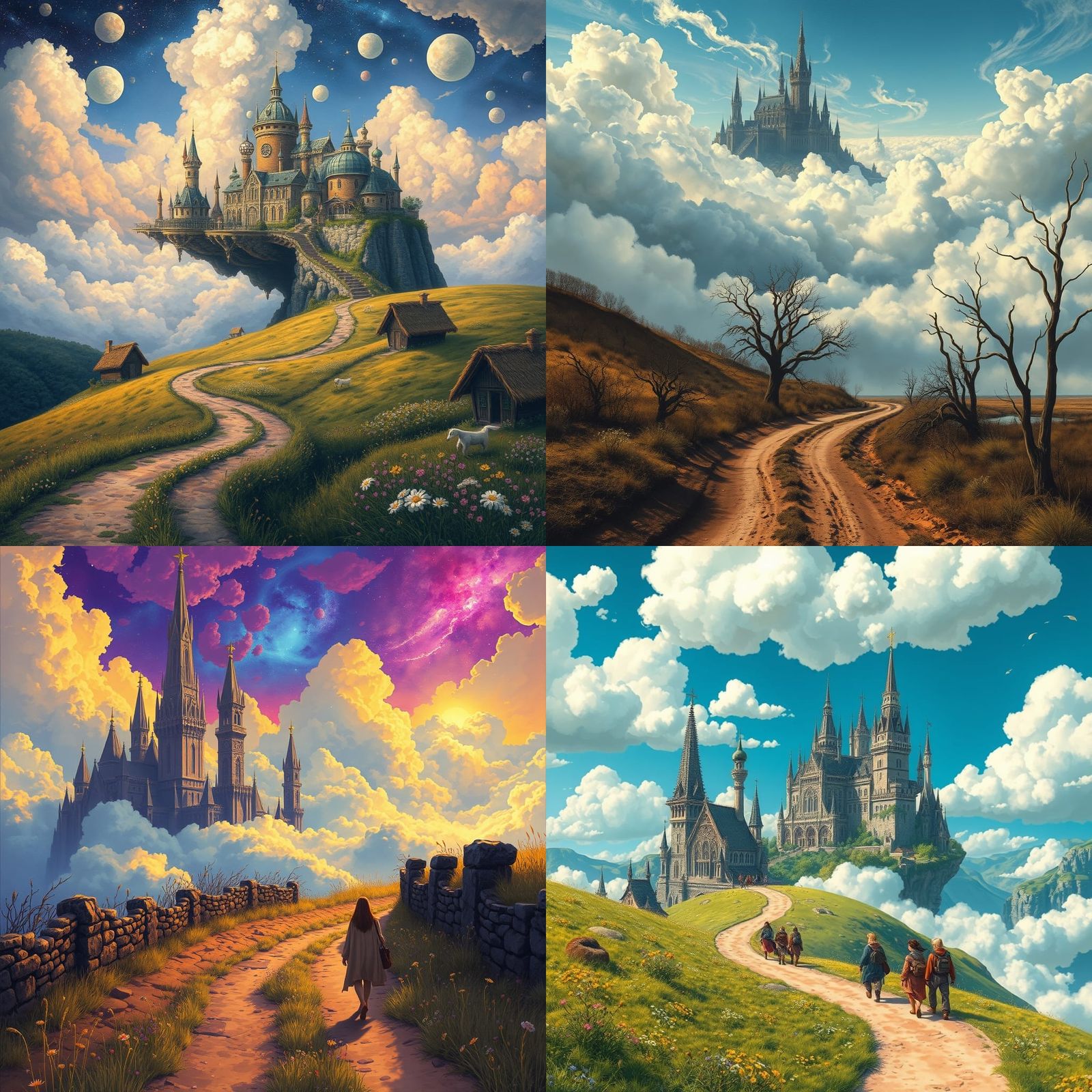 Fantasy Kingdom in Heavenly Skies Above the Clouds and We on...