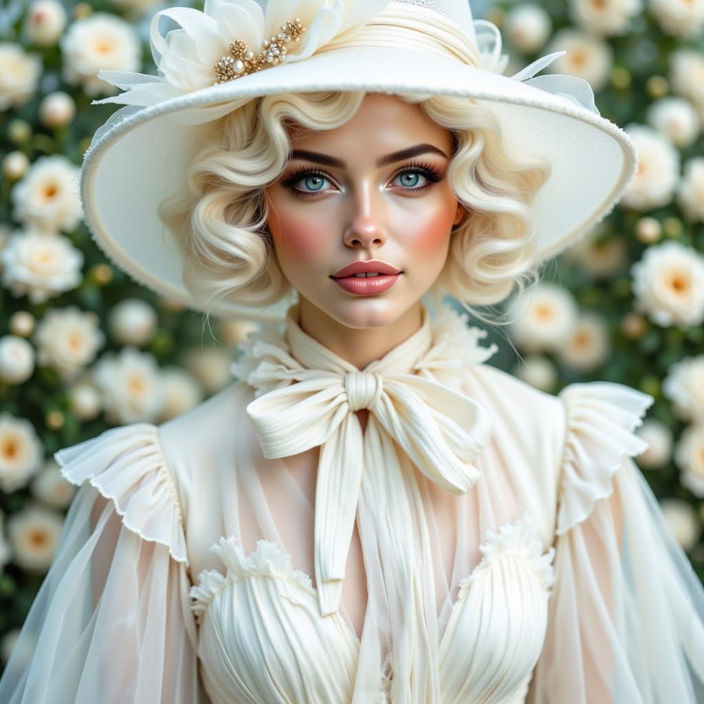 <lora:Soft romance:1.0> <lora:Untamed Beauty:1.0> <lora:Double Photoreal v2:1.0> <lora:Beautiful women:1.0> Shades of White and Unusual Hair...