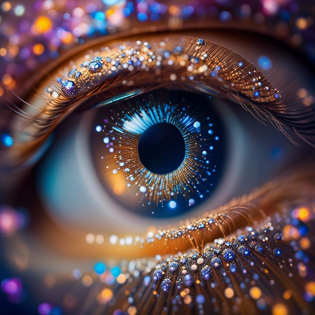 Glitter in my eyes AI Generated Artwork NightCafe Creator