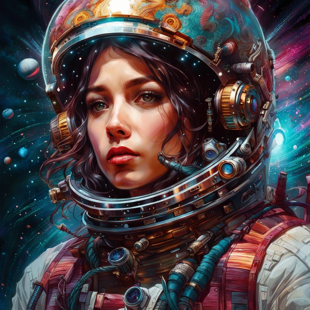 Space Girl Ai Generated Artwork Nightcafe Creator 