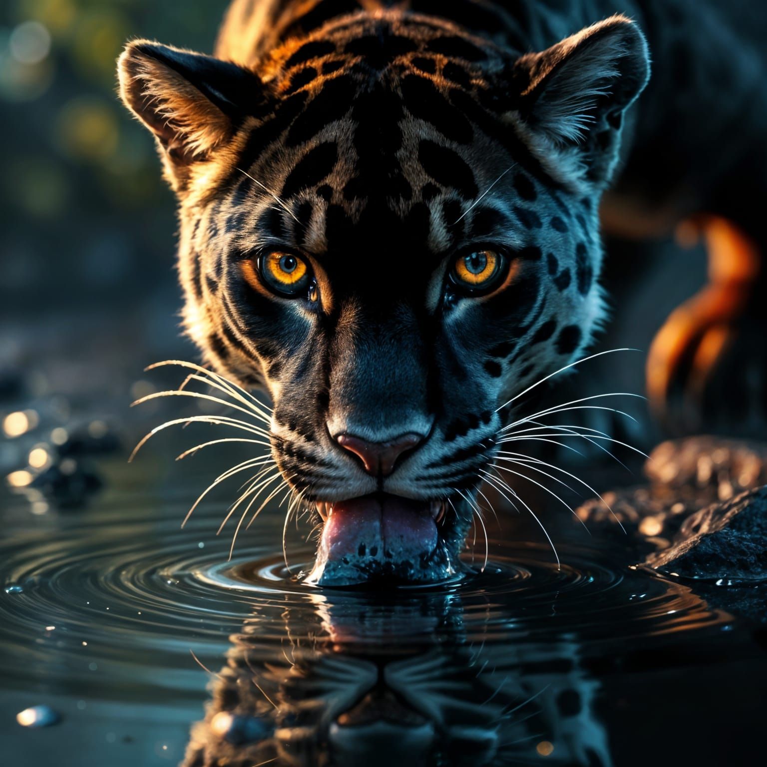 Photorealistic Panther  by @Linda