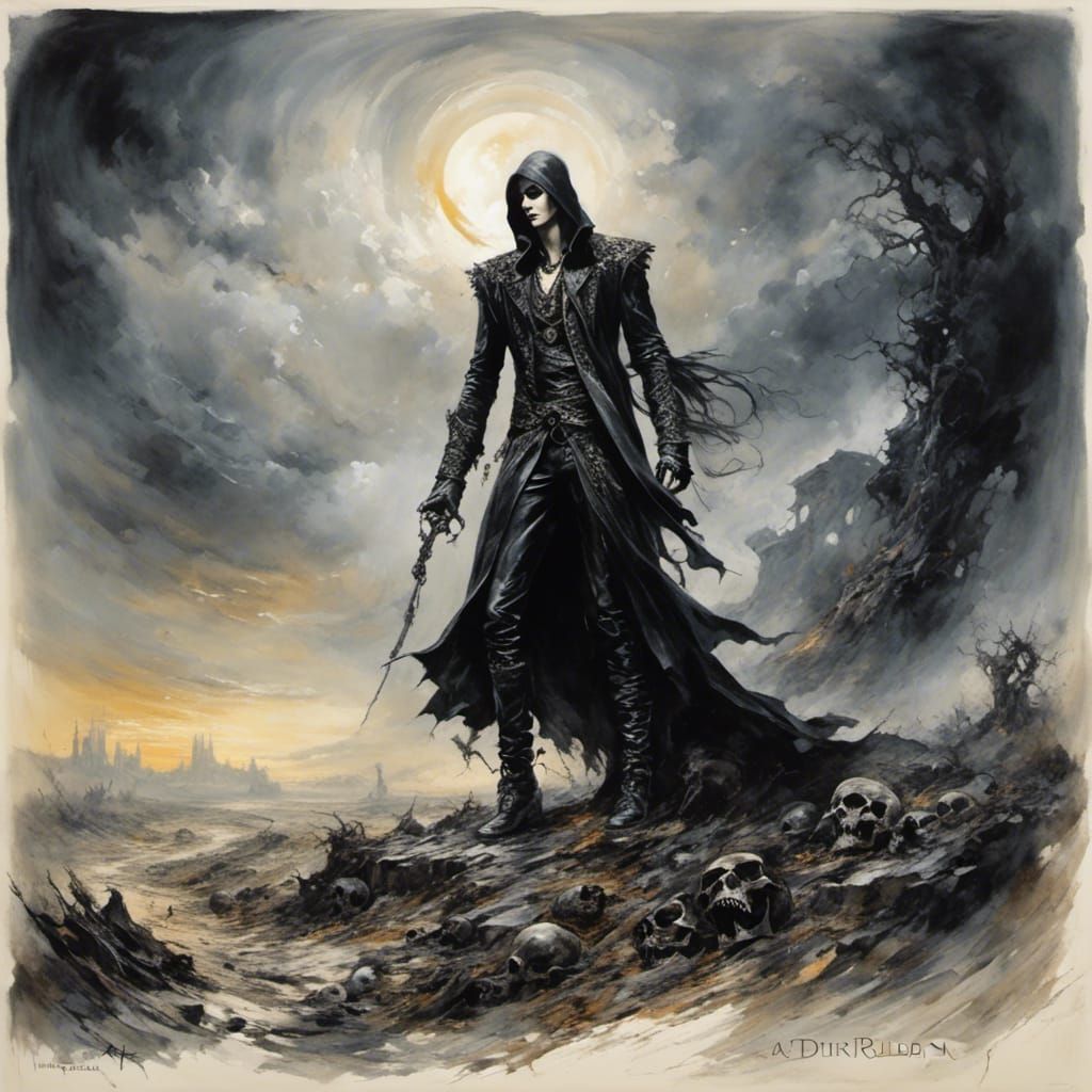 <lora:Broodiful:1.0> A dead road a dark sun