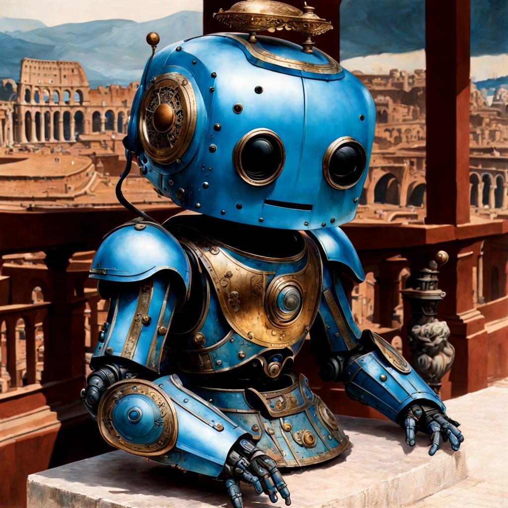 Robot in Rome  by @Somei